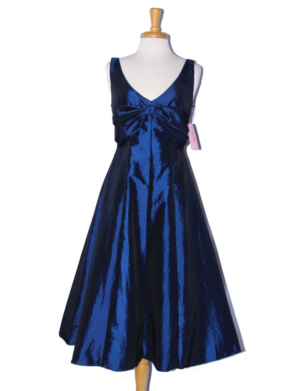 Juno #769 Taffeta Formal or Evening Dress-Size L- NAVY BLUE-NEW